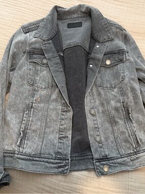 Articles Of Society Washed Gray Denim Jacket
